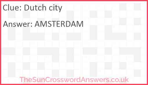 Dutch city Answer
