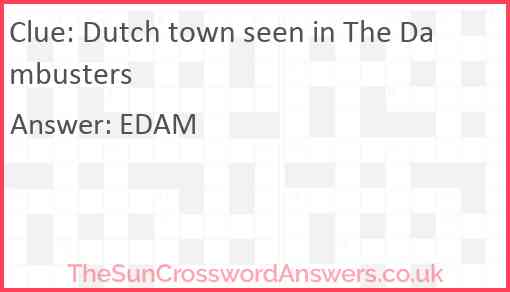 Dutch town seen in The Dambusters Answer