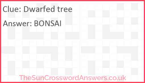 Dwarfed tree Answer