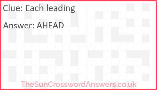 Each leading Answer