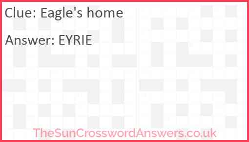 Eagle's home Answer