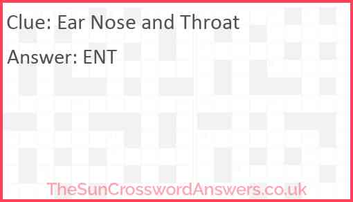 Ear Nose and Throat Answer