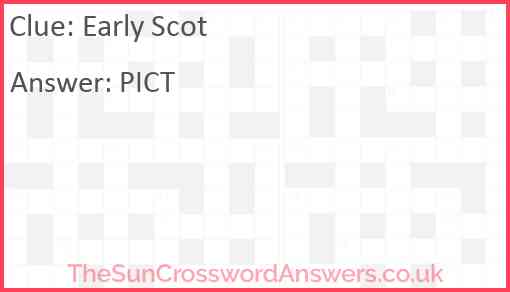 Early Scot Answer