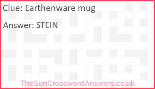 Earthenware mug Answer