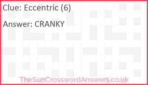 Eccentric (6) Answer