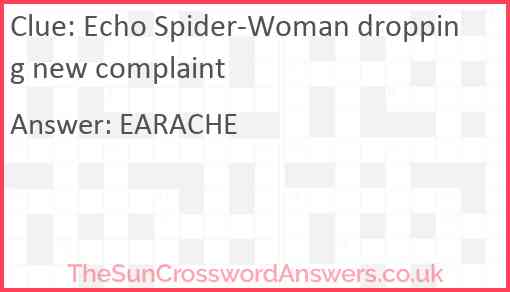Echo Spider-Woman dropping new complaint Answer