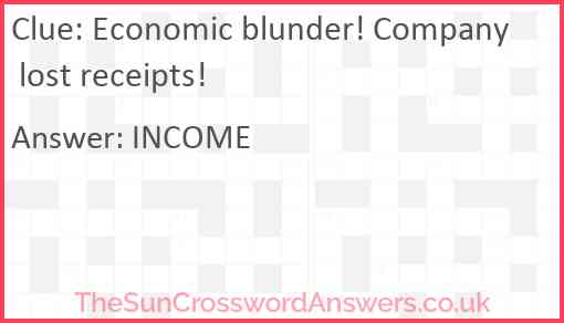 Economic blunder! Company lost receipts! Answer