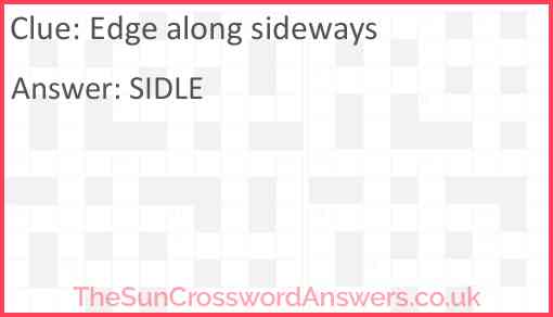 Edge along sideways Answer
