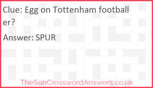 Egg on Tottenham footballer? Answer