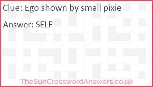 Ego shown by small pixie Answer