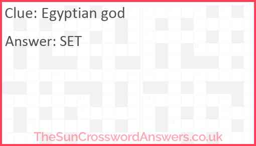 Egyptian god Answer