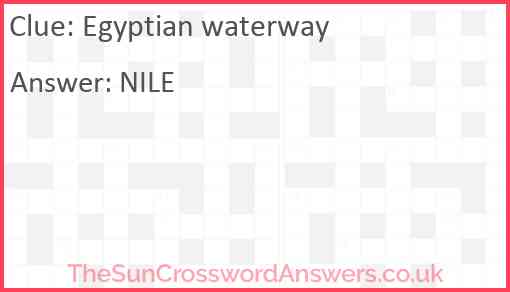 Egyptian waterway Answer