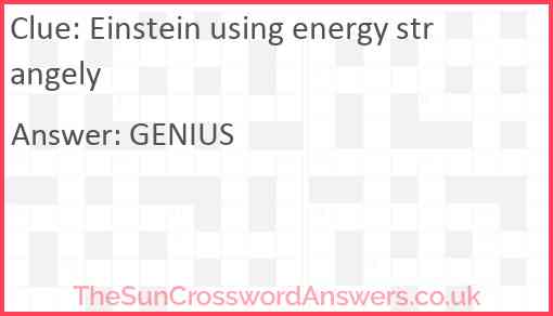 Einstein using energy strangely Answer