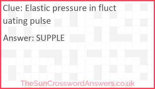 Elastic pressure in fluctuating pulse Answer