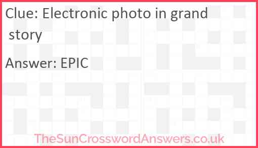 Electronic photo in grand story Answer