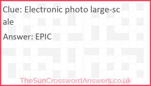 Electronic photo large-scale Answer