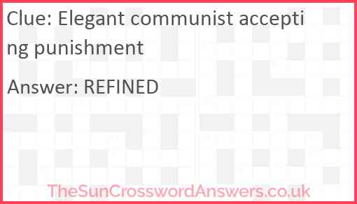 Elegant communist accepting punishment Answer