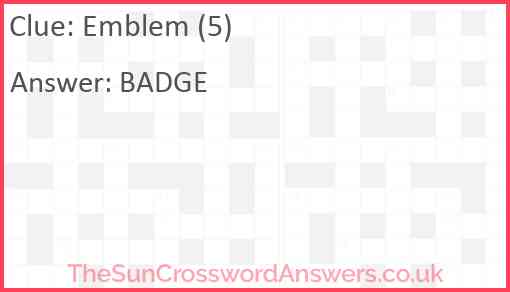 Emblem (5) Answer