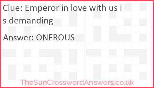 Emperor in love with us is demanding Answer