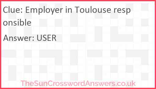 Employer in Toulouse responsible Answer