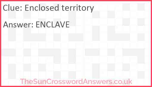 Enclosed territory Answer