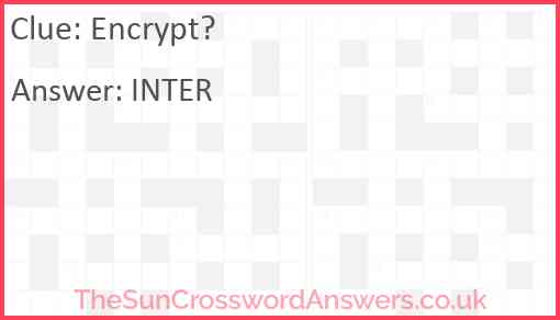 Encrypt? Answer