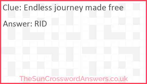 Endless journey made free Answer