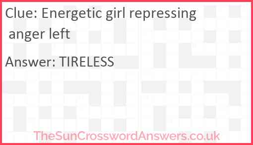 Energetic girl repressing anger left Answer