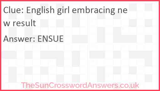 English girl embracing new result Answer