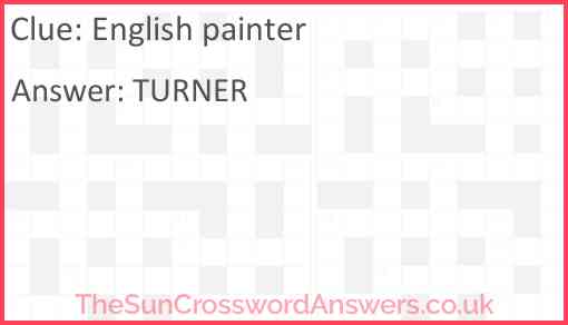 English painter Answer