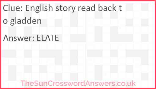 English story read back to gladden Answer