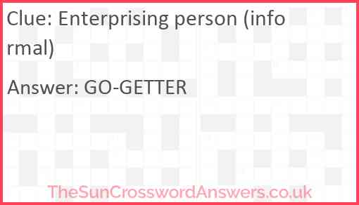 Enterprising person (informal) Answer