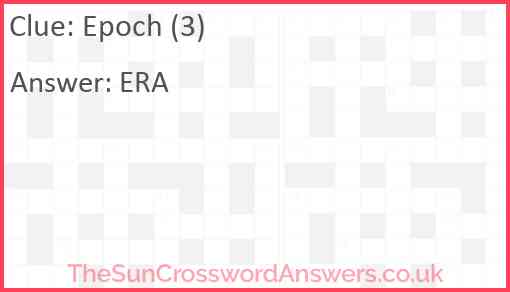 Epoch (3) Answer
