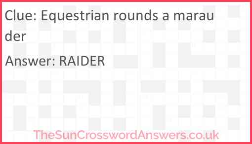 Equestrian rounds a marauder Answer