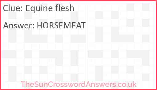 Equine flesh Answer