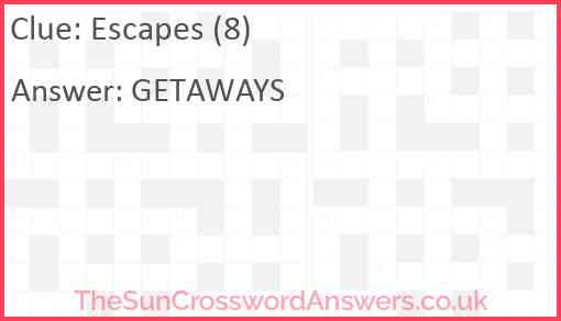 Escapes (8) Answer