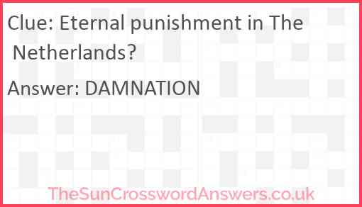 Eternal punishment in The Netherlands? Answer