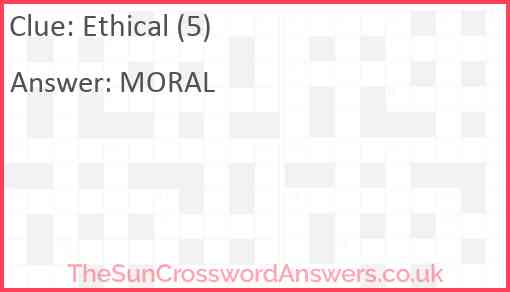 Ethical (5) Answer