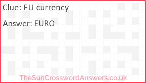 EU currency Answer
