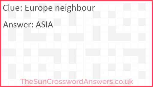Europe neighbour Answer