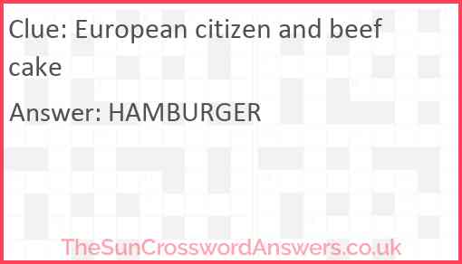 European citizen and beefcake Answer