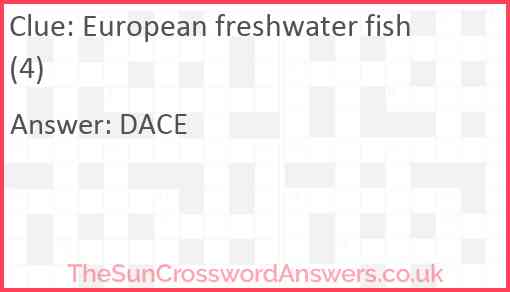 European freshwater fish (4) Answer
