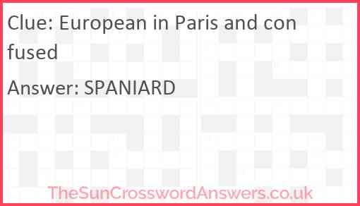 European in Paris and confused Answer