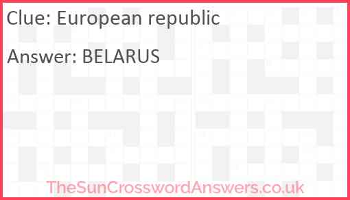 European republic Answer