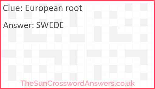 European root Answer