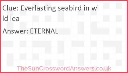 Everlasting seabird in wild lea Answer
