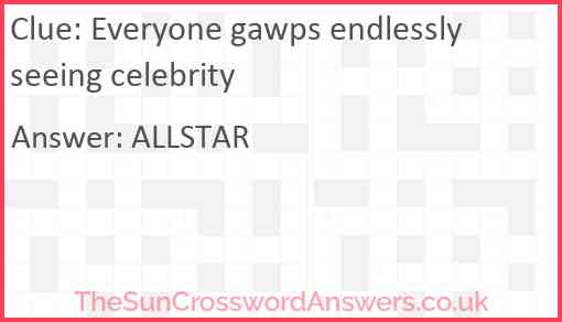 Everyone gawps endlessly seeing celebrity Answer
