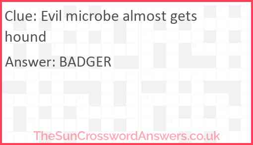Evil microbe almost gets hound Answer