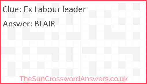 Ex Labour leader Answer