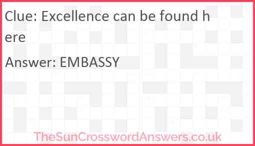 Excellence can be found here Answer